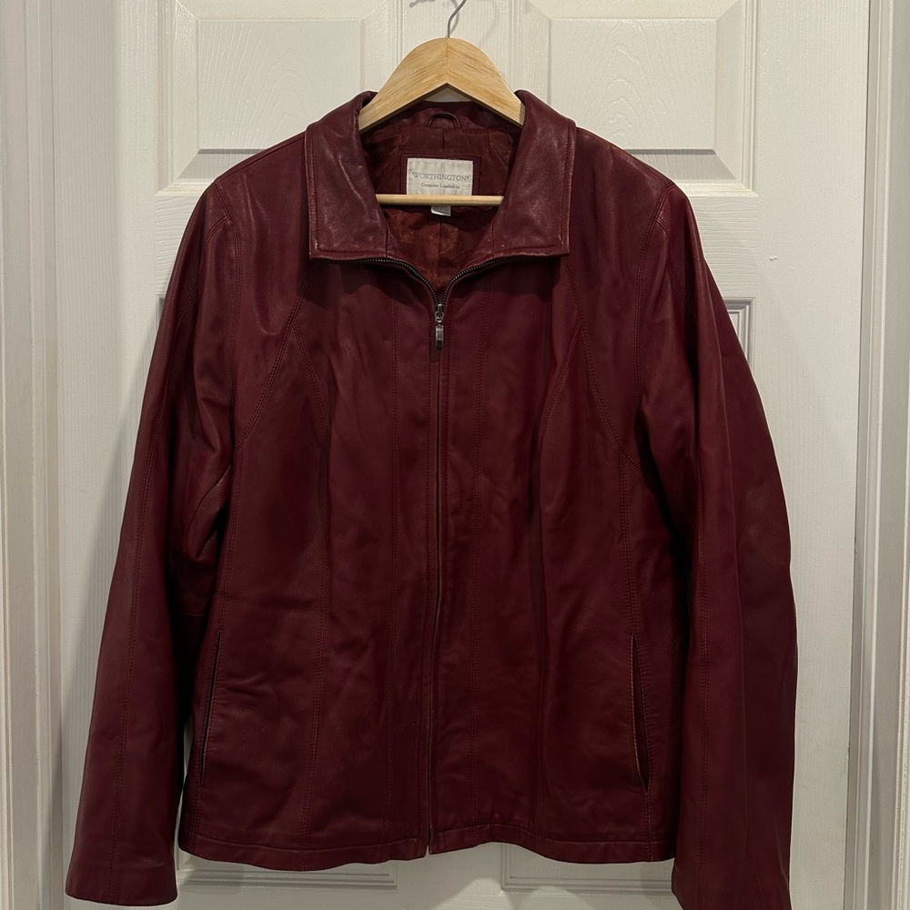 Burgundy Lambskin Jacket